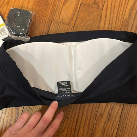 Tommy Hilfiger Bandeau Top Classic Bikini Bottom Swimsuit Navy size M NWT - Picture 5 of 13